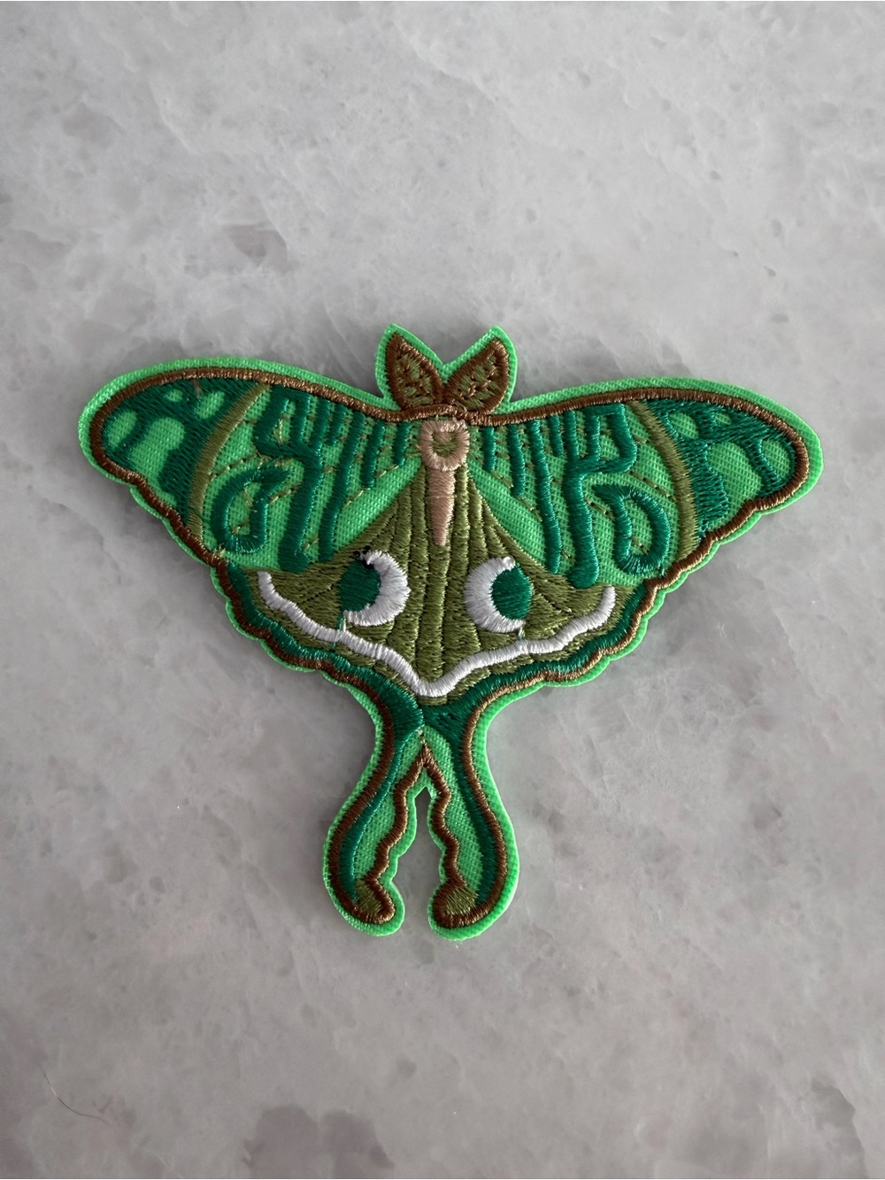 Green Moth Embroidered Patch - Accessories